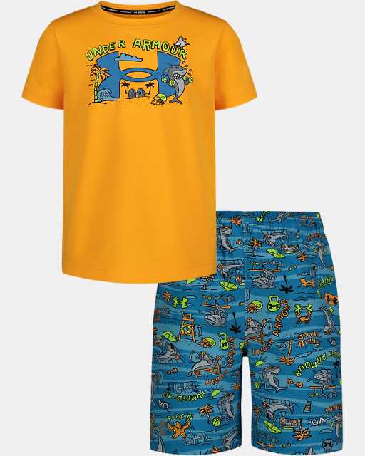 Little Boys' UA Shark Logo Swim Set